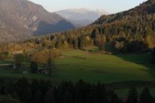 Mojstrana view on mountain Stol