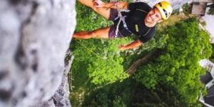 Rock climbing close to Lake Bled