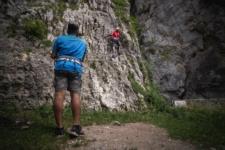 Rock climbing in Bohinjska Bela near Bled