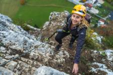 Via ferata above Mojstrana village near Triglav National Park