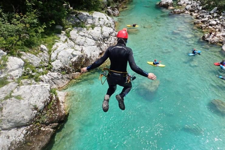 Ultimate canyoning Soča river