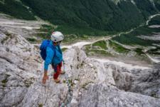 limbing Triglav north face fully equiped