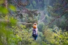 Zipline near Lake Bled