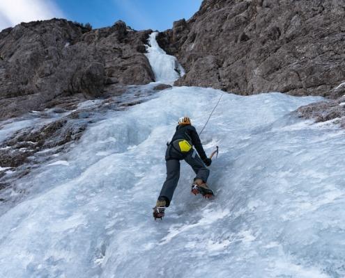 Ice climbing in Slovenia