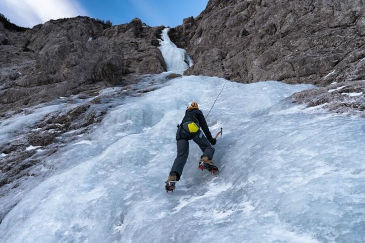 Ice climbing in Slovenia