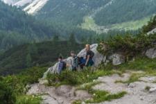 Trekking down to Krma valley from Triglav