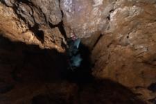 Chasm in the cave near Lake Bled