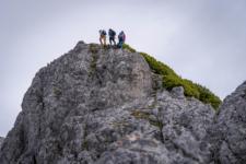 Climbing the top of the mountain Zeleniške Špice