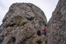 Reaching the top of the Slovenian mountain
