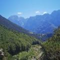 View of the Triglav National Park mountains from the Predelica Canyon